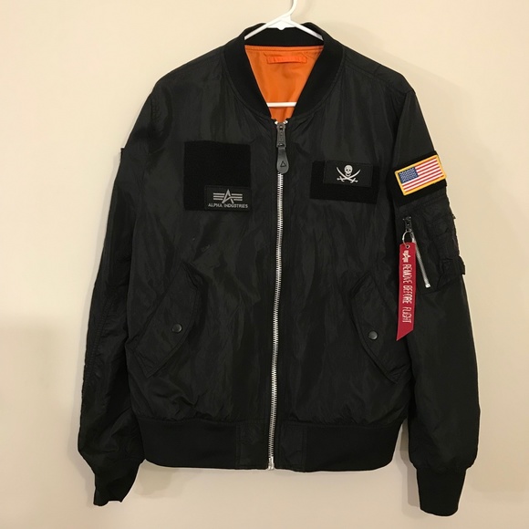Alpha Industries Other - Alpha Industries Bomber Jacket with Patches 2XL